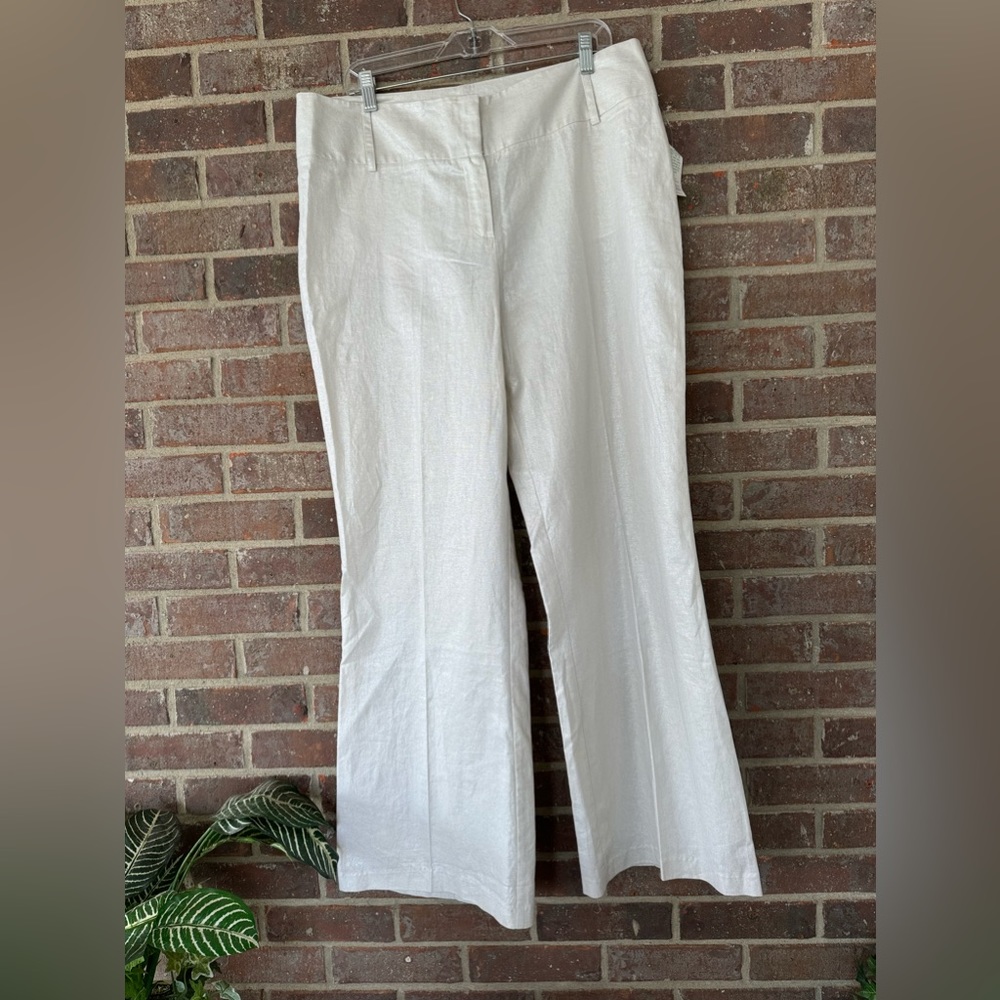 NWT Studio JPR Cream Iridescent Women’s Slacks Size 14